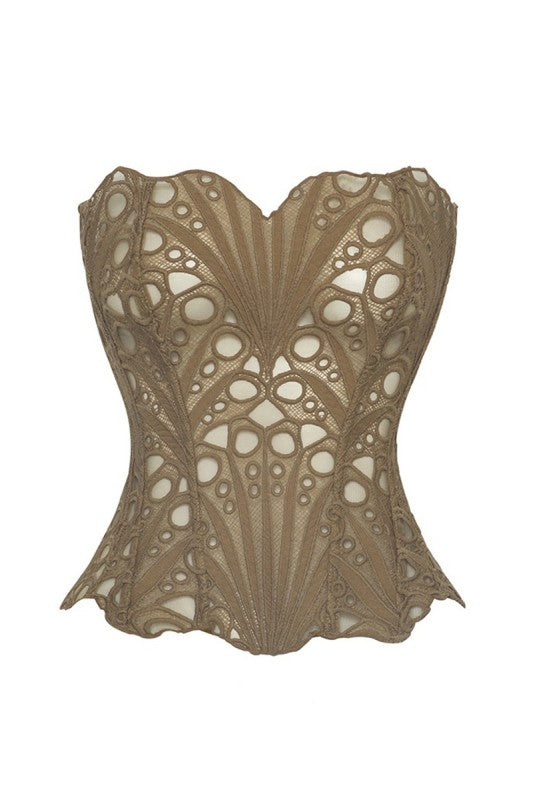 Strapless lace corset Top