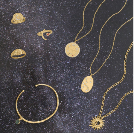 Reversible CZ Star and Moon Ring