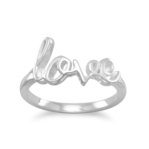 Polished Script "love" Ring Item #: 83353