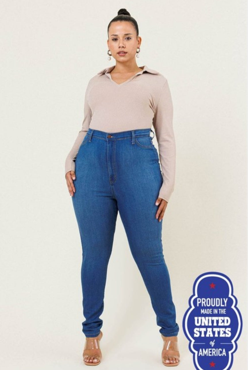 Plus Size Denim Jeans #P88MS-Plus