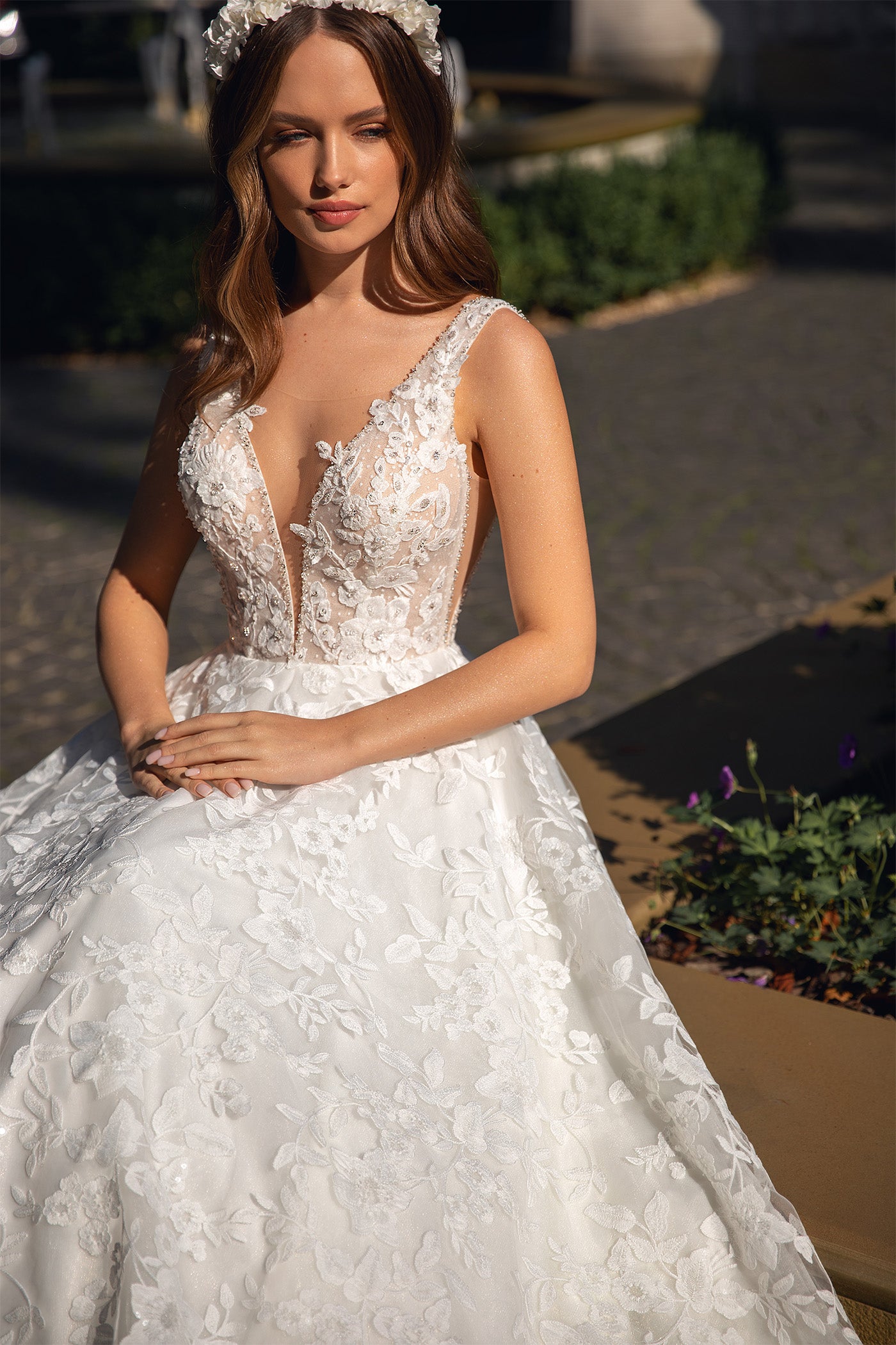 Brianna beaded embroidered wedding dress 5321