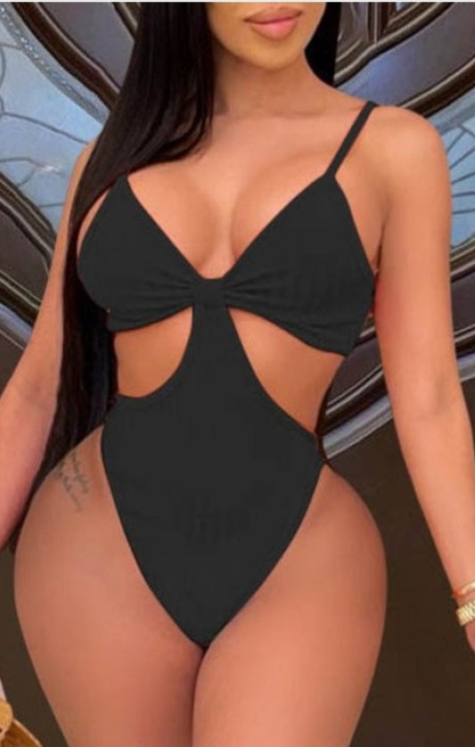 Black one piece swimsuit