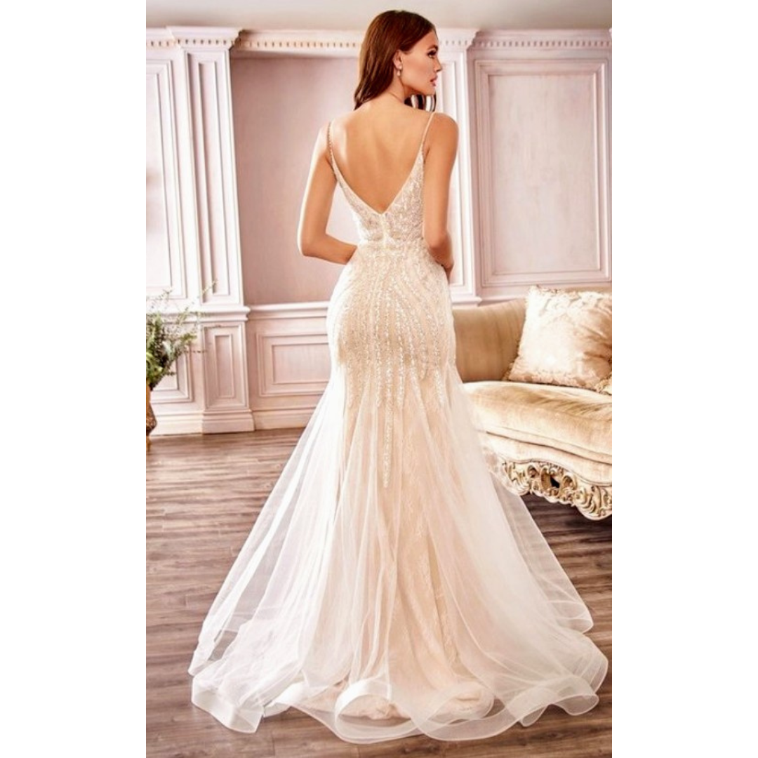 Mermaid beaded wedding dress CDS401